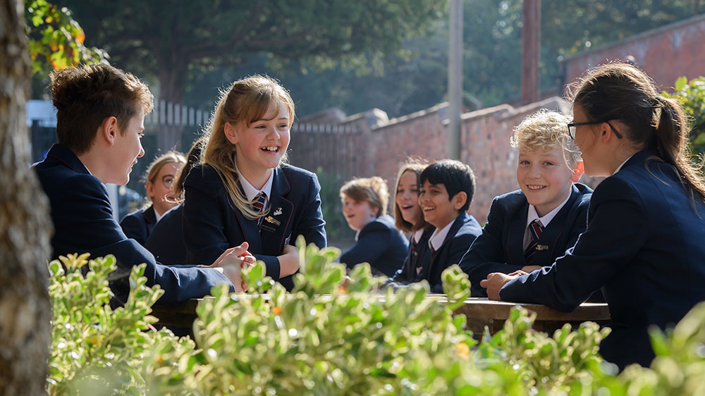 Students together outside